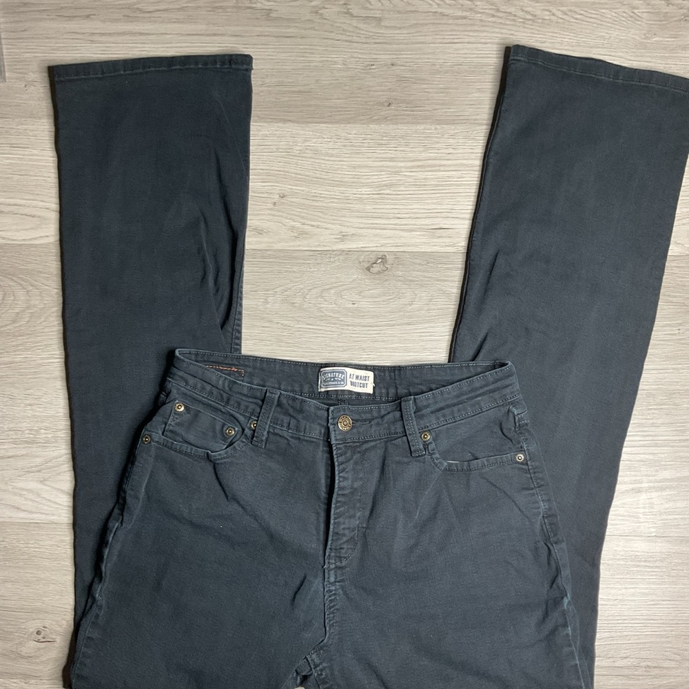 Womens Levi Strauss Signature Black Denim Mid Rise Boot‎ Cut Misses 10 Long